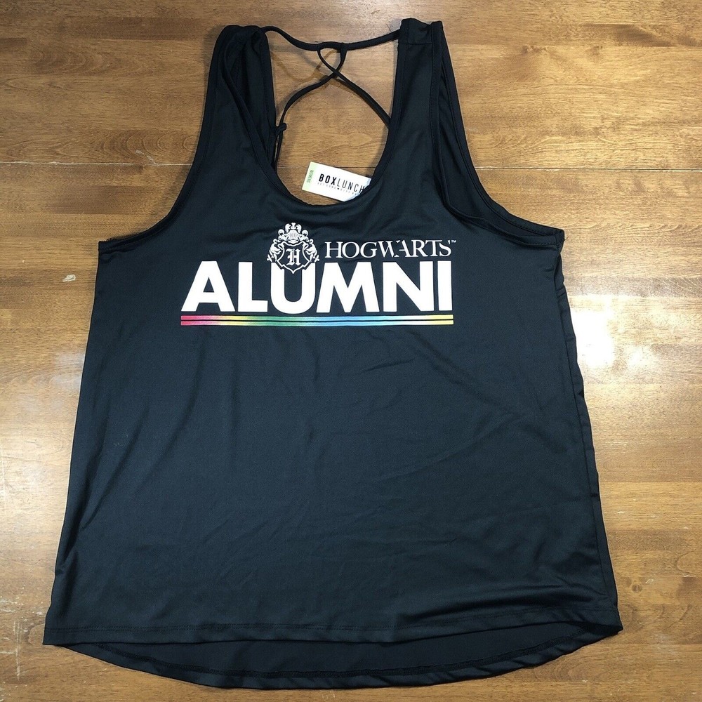 Harry Potter Hogwarts Alumni Racerback Graphic Tank Top Women sz (18pit2pit,25L)